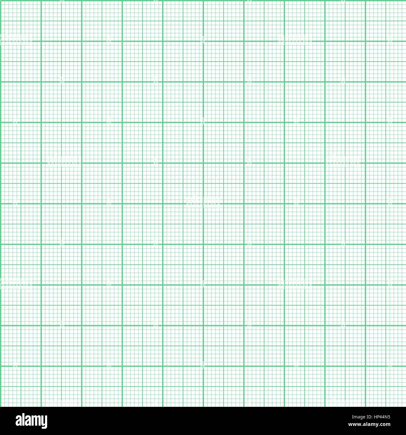 Graph Paper Green A4 Print