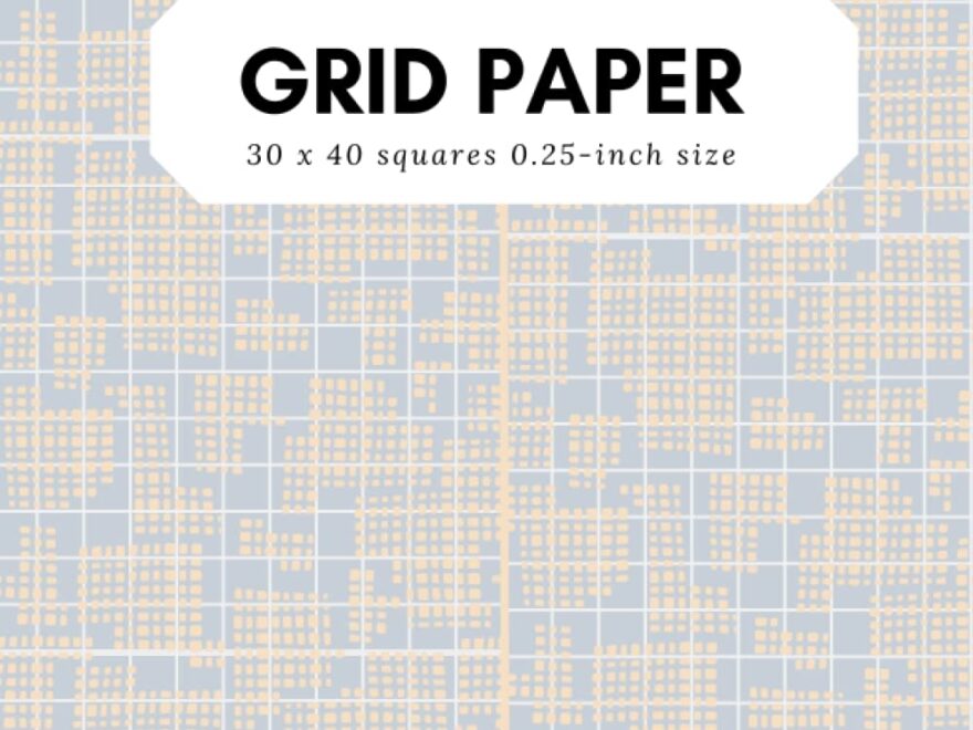 Grid Paper Grey Tan 30 X 40 Squares At 0 25 inch Size 122 Pages 8 5 X 11 Inch Journal House Hypatia 9798427762007 Amazon Books