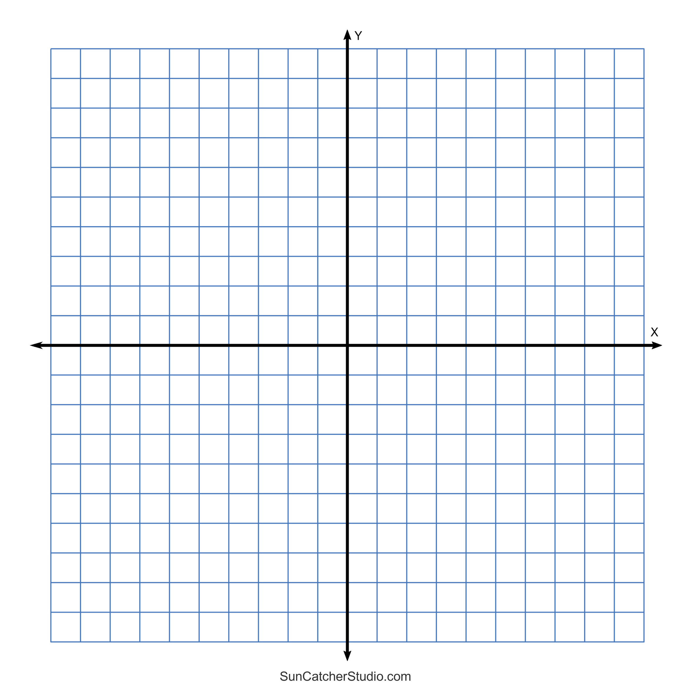Grid Paper Printable 4 Quadrant Coordinate Graph Paper Templates Worksheets Library