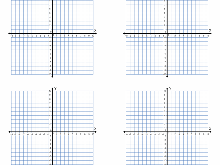 Grid Paper Printable 4 Quadrant Coordinate Graph Paper Templates Worksheets Library