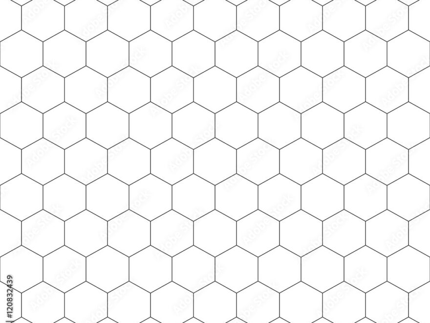 Grid Seamless Pattern Hexagonal Graphic Design Vector Illustration Honeycomb On White Background Speaker Grille Modern Stylish Abstract Texture Template For Print Textile Wrapping And Decoration Stock Vector Adobe Stock