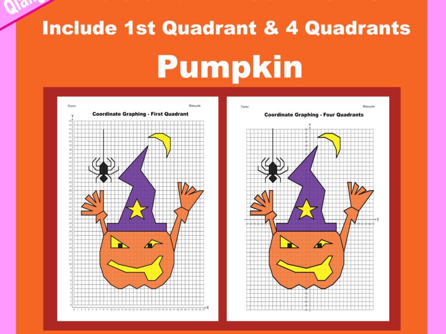 Halloween Coordinate Plane Graphing Picture Pumpkin Made By Teachers