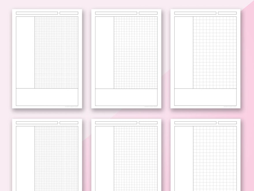 Header Bar Printable Template Title Bar Lined Paper Template Cornell Method Template Graph Paper Printable Dotted Grid Paper Lecture Etsy