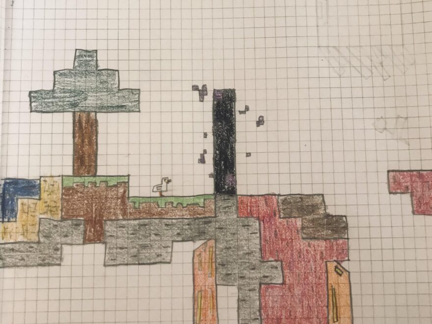 Here s My Pixel Art Done On Graph Paper R Minecraft