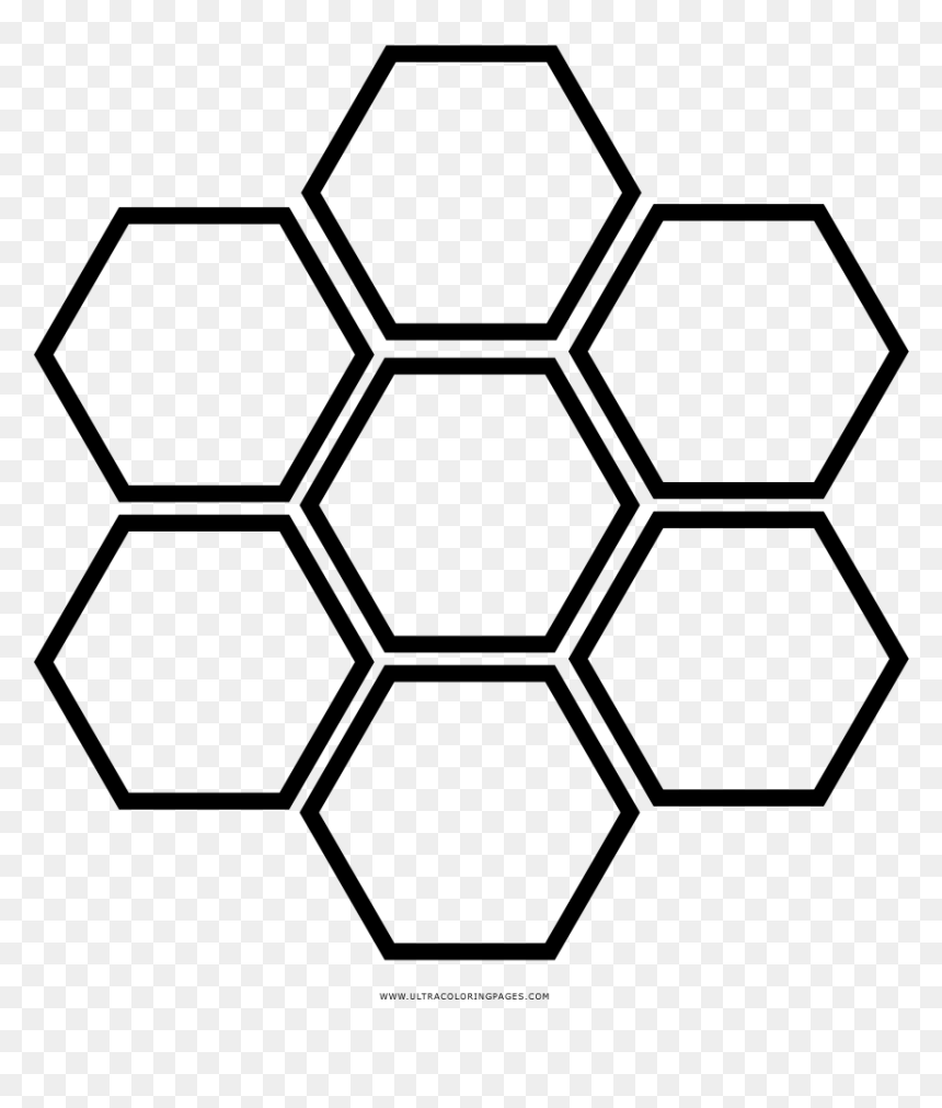 Hex Grid Coloring Page Hexagon Grid HD Png Download Vhv