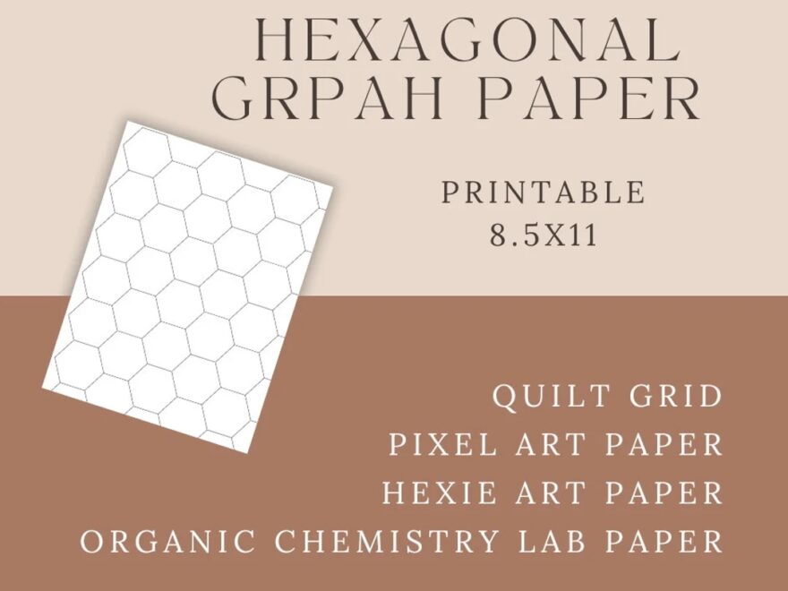 Hexagonal Graph Paper Printable 4 Sizes 5 Colors 6 Layouts 8 5x11 Organic Chemistry Lab Paper Pixel Hexie Art Quilt Patterns Etsy