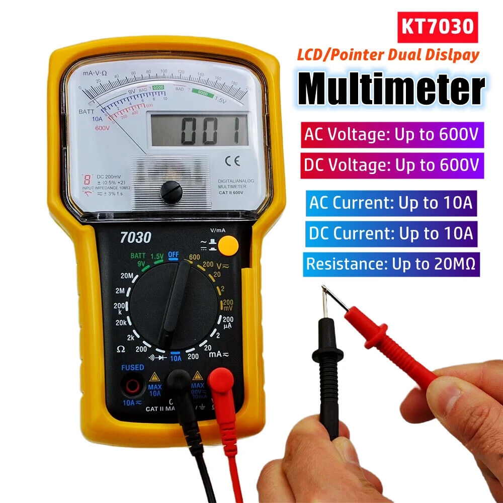 High precision Pointer Digital Display Dual use Multimeter KT 7030 Handheld EBay
