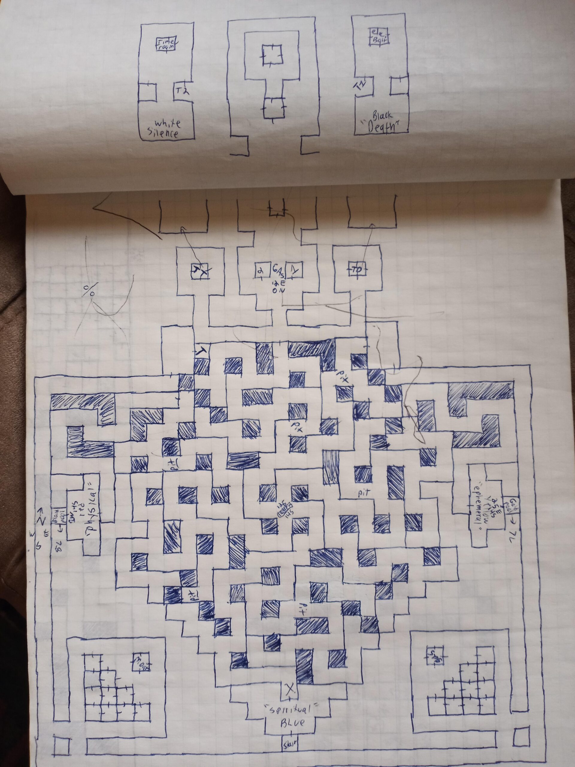 I Still Have My Hand drawn Maps On Graph Paper From Wizardry V On The Apple IIe 1988 R gaming