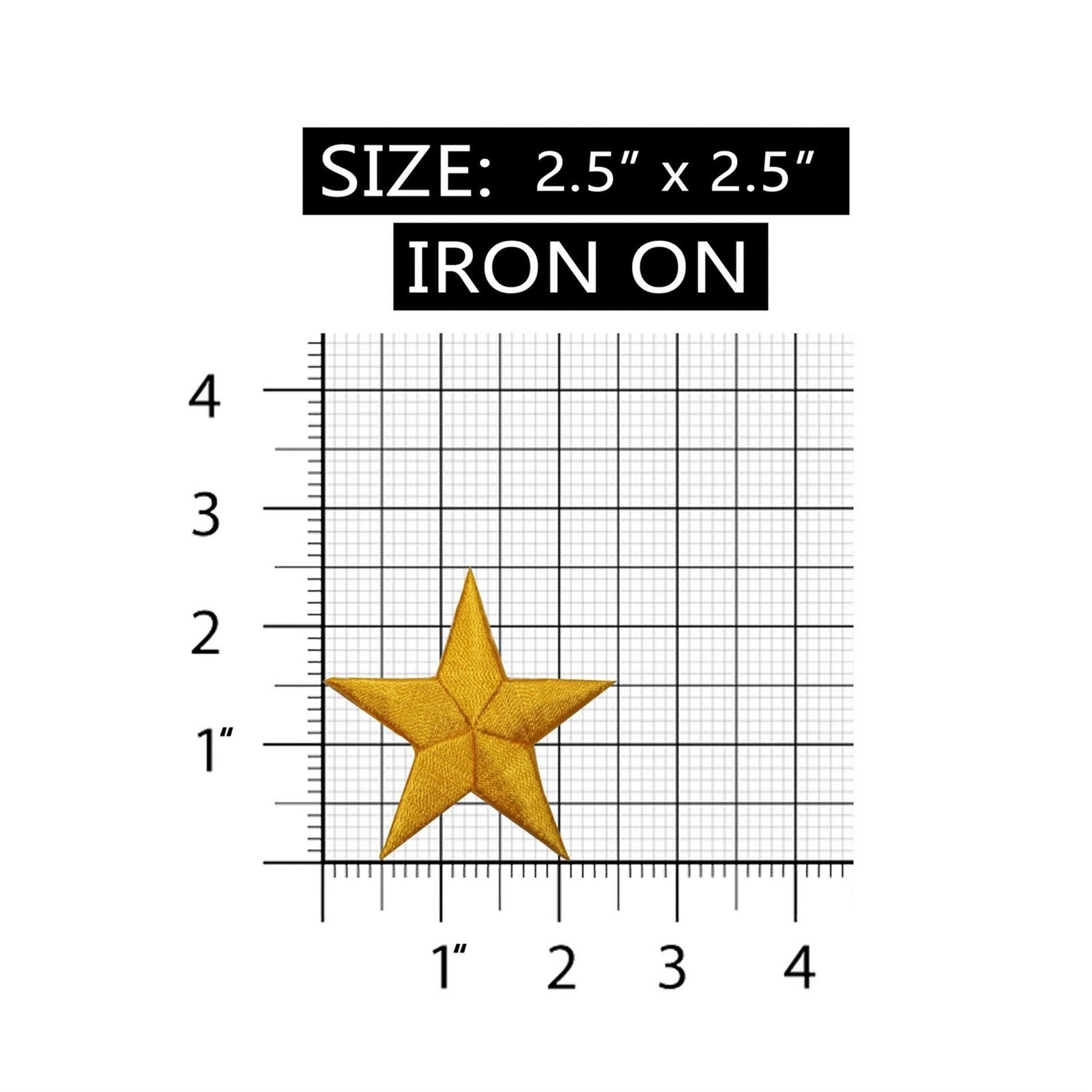 ID 3449 Yellow Star Patch Symbol Space Night Sky Embroidered Iron On Applique Etsy UK
