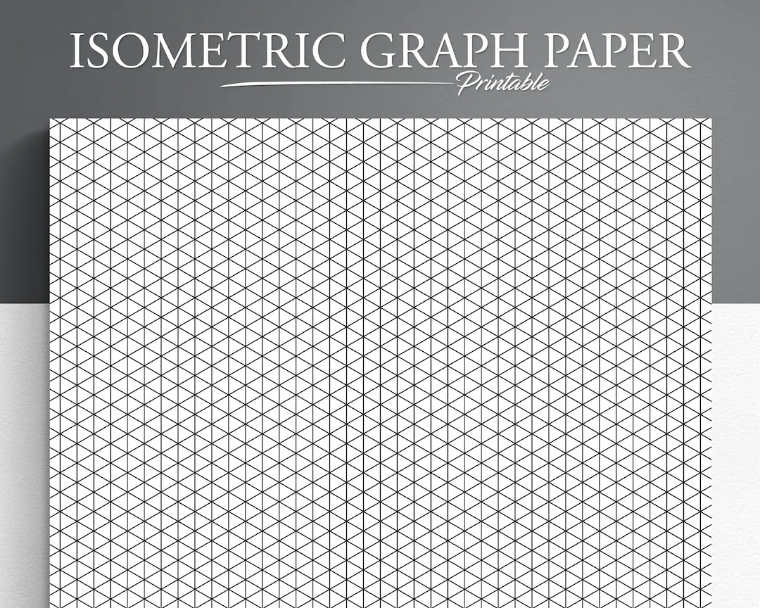 Isometric Graph Paper Digital Isometric Grid Paper PDF And PNG For US Letter Etsy