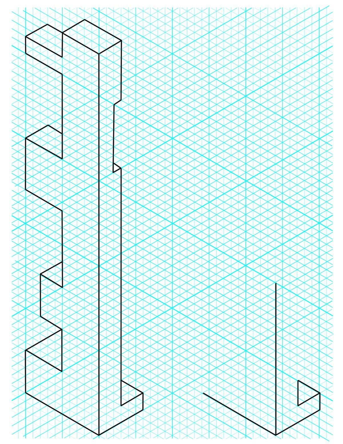 Isometric Graph Paper Drawing Pack 002 By ArtWise TPT
