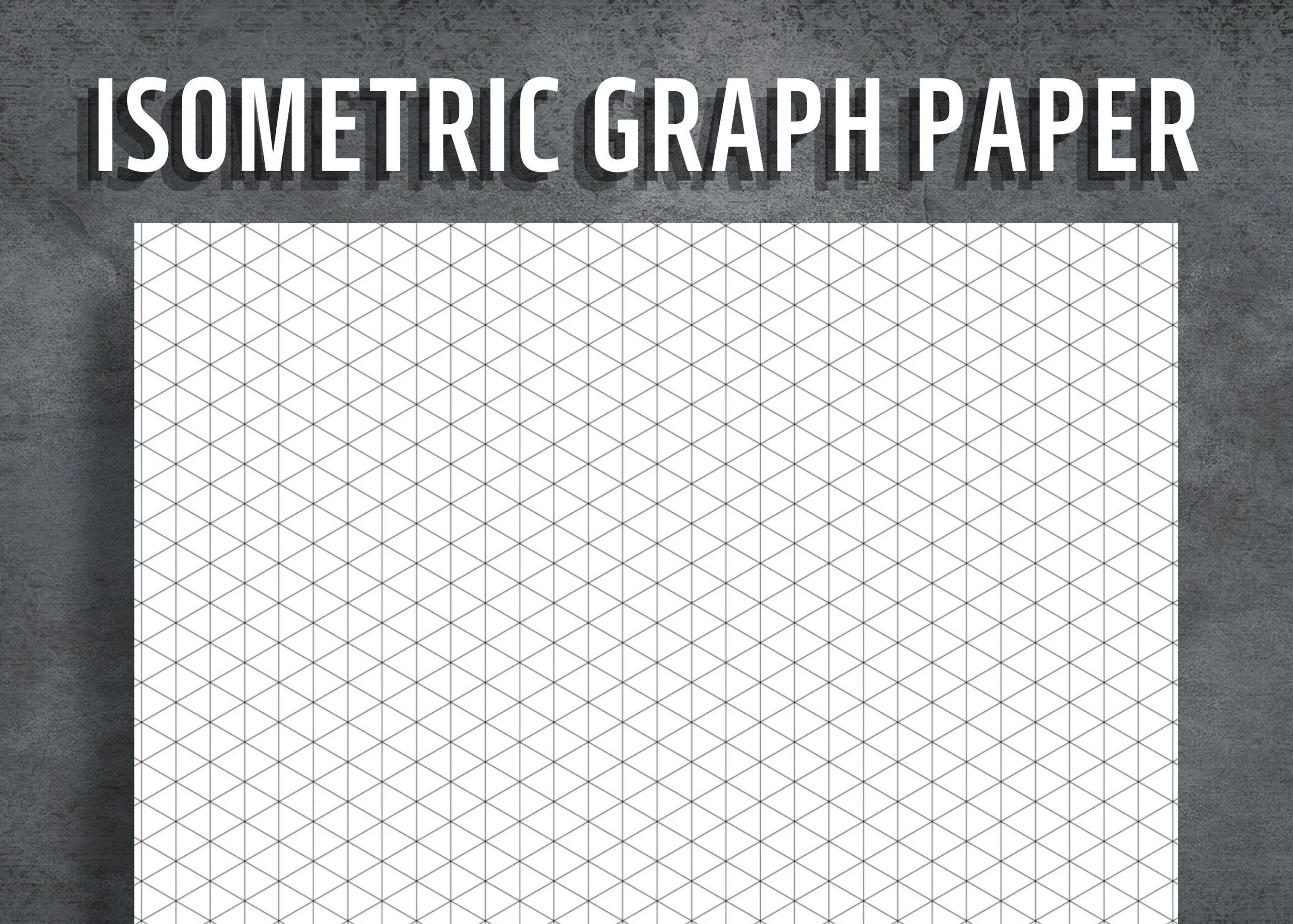 Isometric Graph Paper Isometric Grid Paper Printable Isometric Graph Paper PDF Isometric Graph Paper Instant Download Etsy