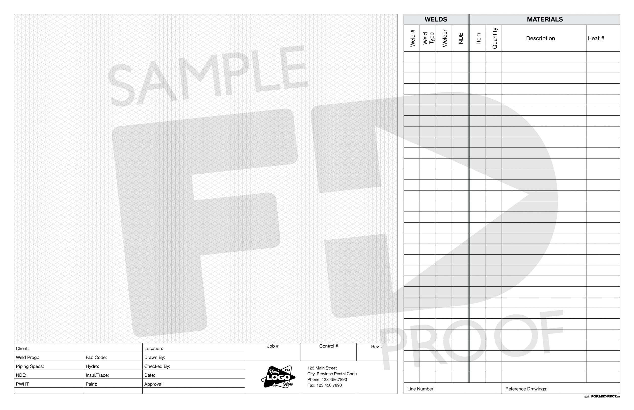Isometric Pad ISO5 Customized For Your Business Forms Direct