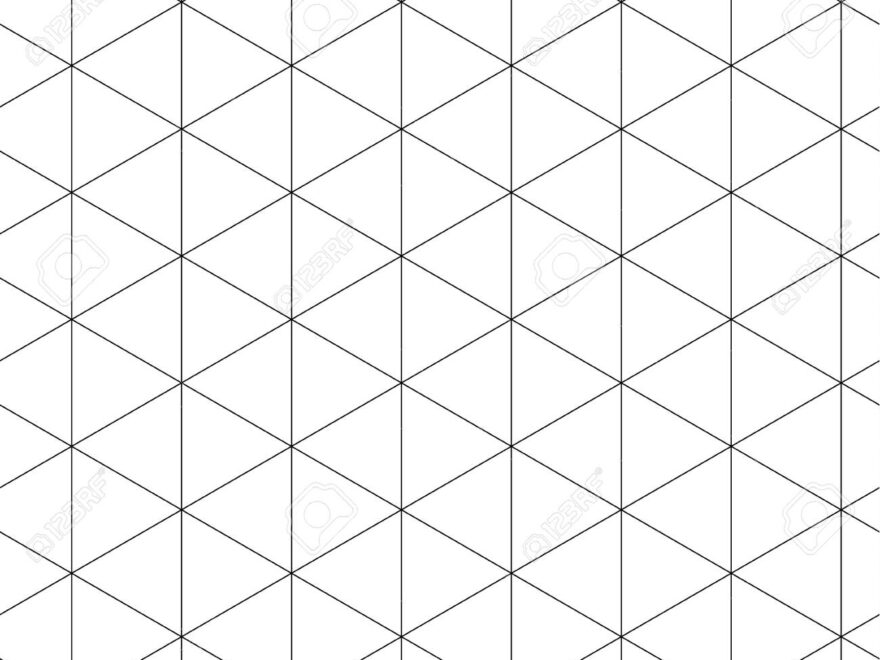 Isometric Seamless Graph Paper Background With Plotting Triangular And Hexagonal Ruler Guide Line Grid Texture For Engineering Or Mechanical Layout Drawing Vector Graph Paper Template Background Royalty Free SVG Cliparts Vectors And Stock Illustration