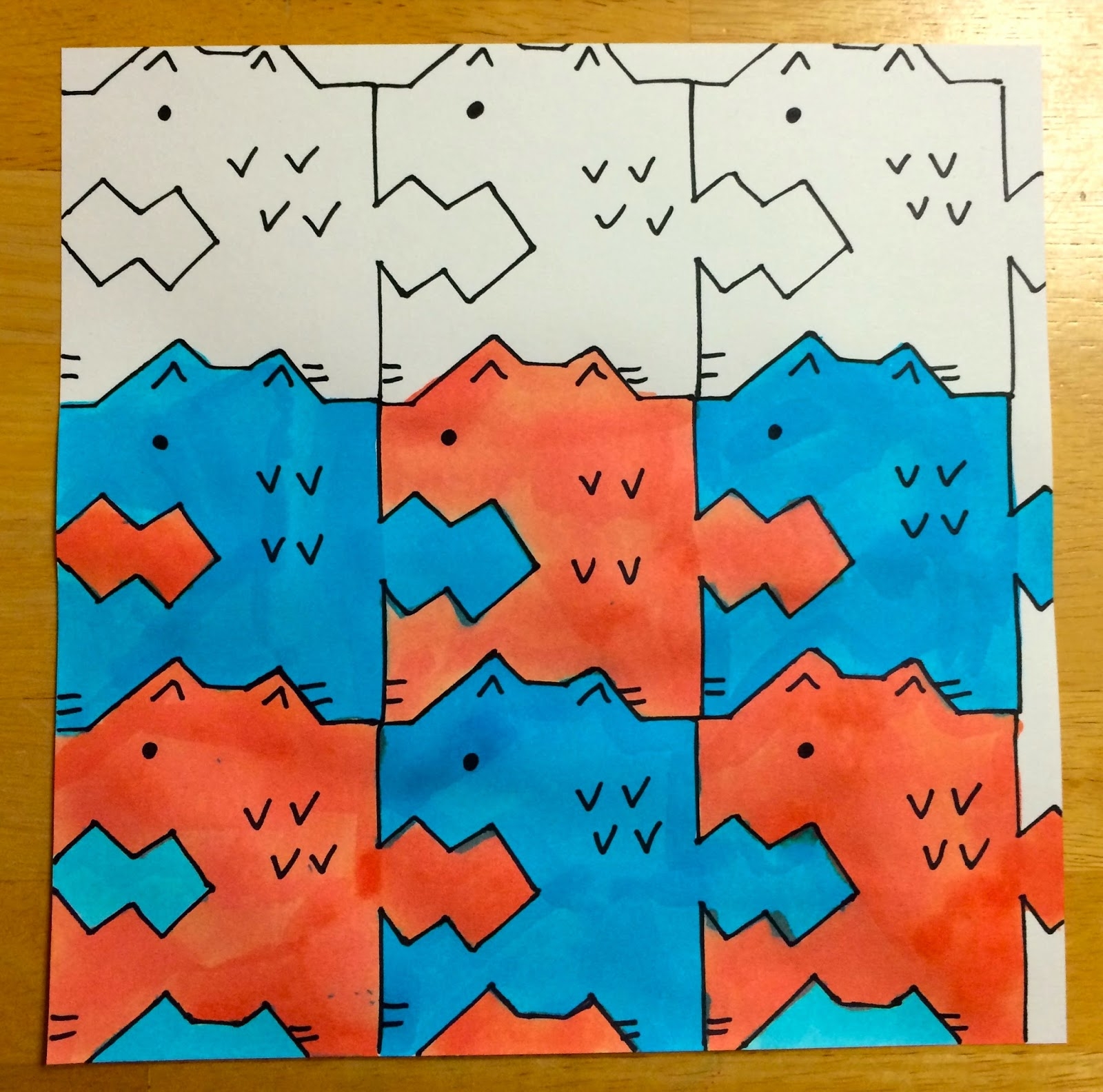 Kathy s Art Project Ideas Imagination Tesselation Escher Inspired Art Lesson