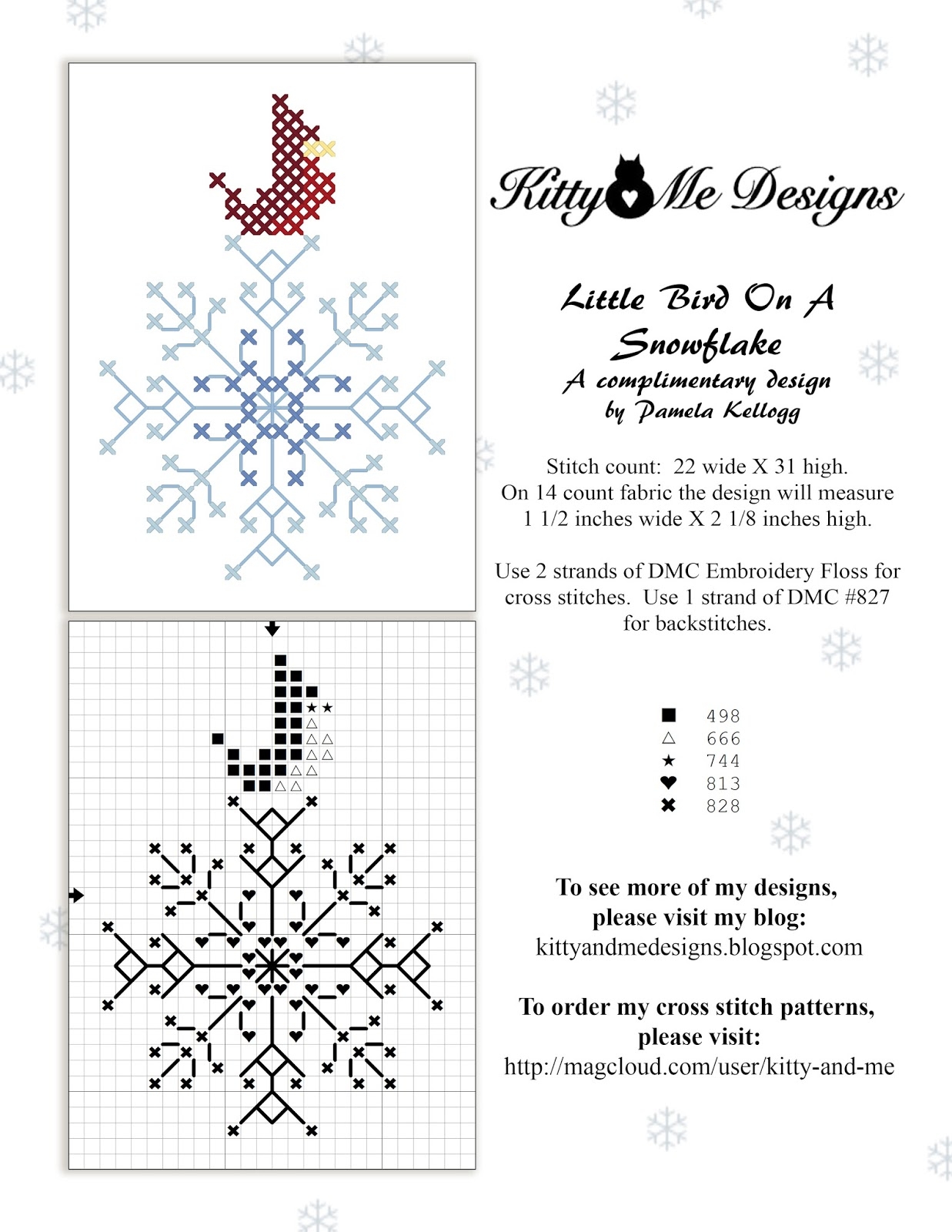 Kitty And Me Designs Cross Stitch Freebie