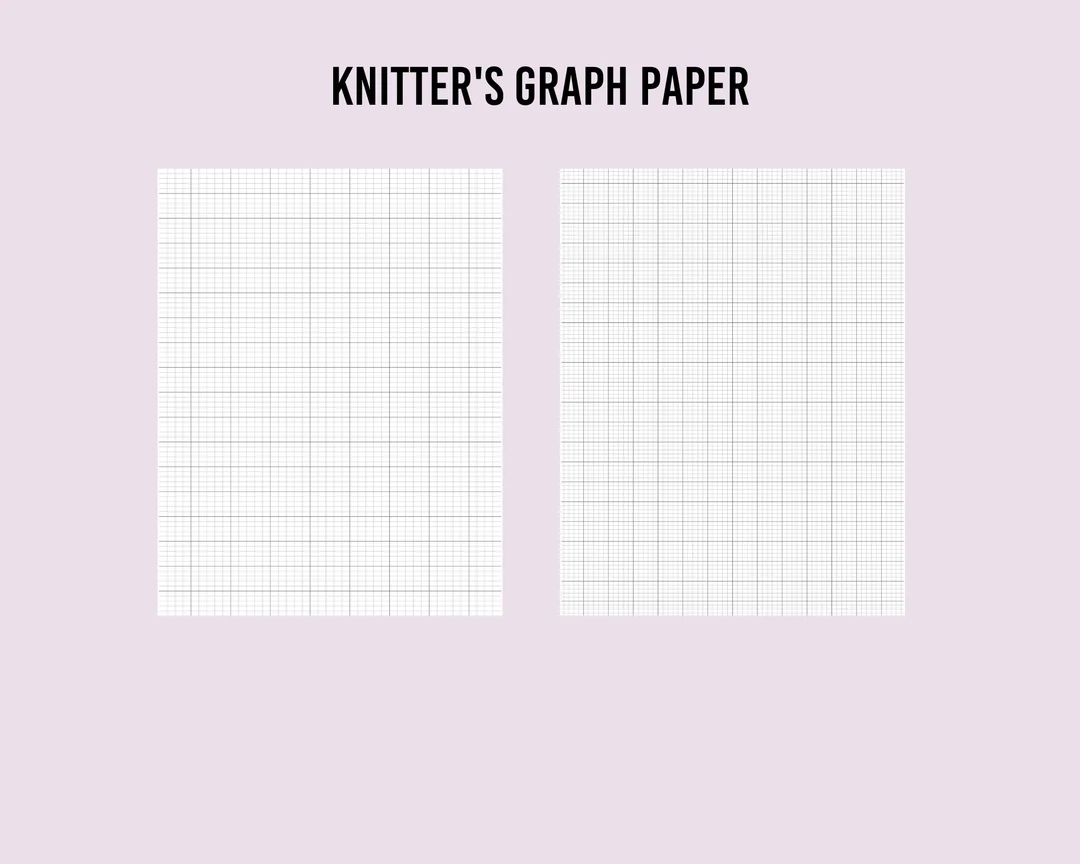 Knitter s Graph Paper Etsy