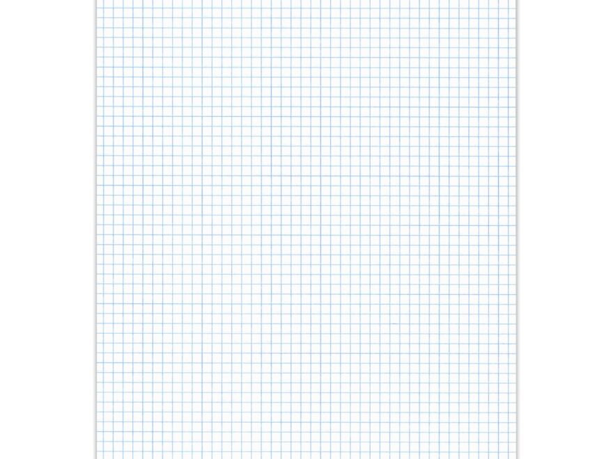 Legal Pad Glued Top Bound 5x5 Grid Ruled 8 5 X 11 50 Sheets White Paper Roaring Spring Paper Products