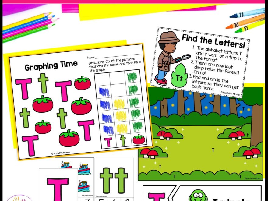 Letter T Activities Worksheets Fun With Mama Shop