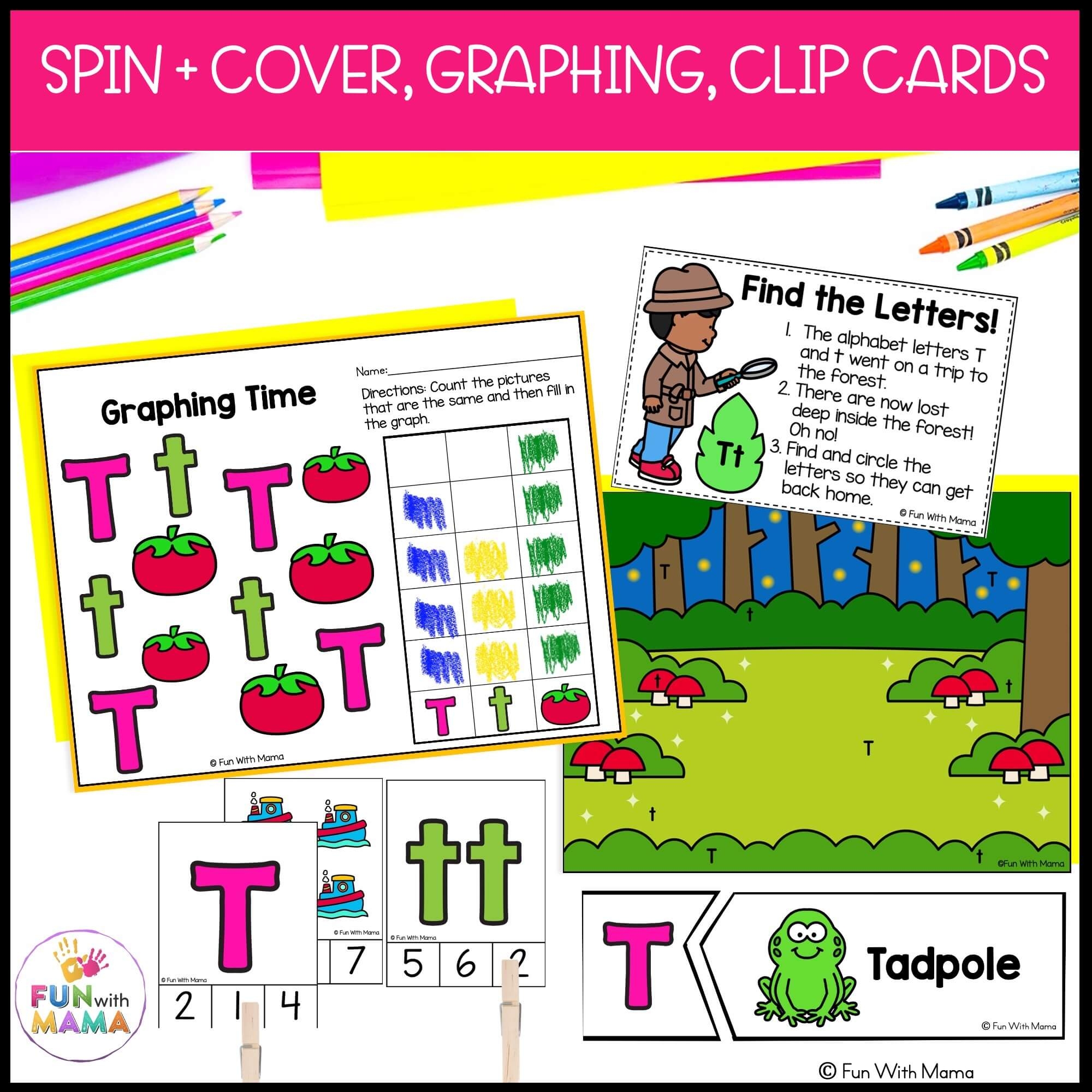 Letter T Activities Worksheets Fun With Mama Shop