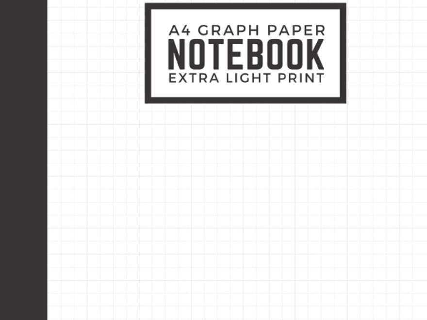 Light Print A4 Graph Paper Notebook 1 4 Squares 4 Squares Per Inch A4 Black 8 3 X 11 7 Notebook Thin Light Gray Lines Math Science Charts Needlepoint Pixel Art