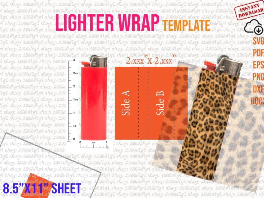 Lighter Svg Lighter Template Lighter Label Template Lighter Wrapper Template Lighter Svg Lighter Wrap Template Svg Png Dxf Docx Eps Etsy