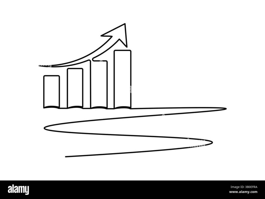 Line Chart Upward Black And White Stock Photos Images Alamy