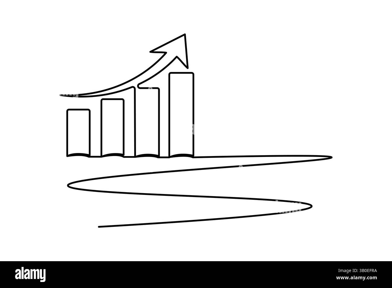 Line Chart Upward Black And White Stock Photos Images Alamy