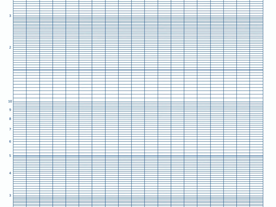 Logarithmic Graph Paper Blue Download Printable PDF Templateroller