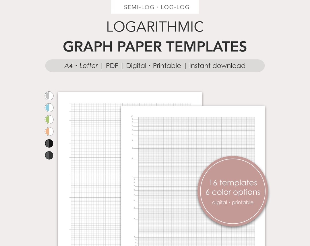 Logarithmic Graph Paper Templates semi log Log log PDF Digital Printable Etsy Logarithmic Graph Paper Templates semi log Log log PDF Digital Printable Etsy