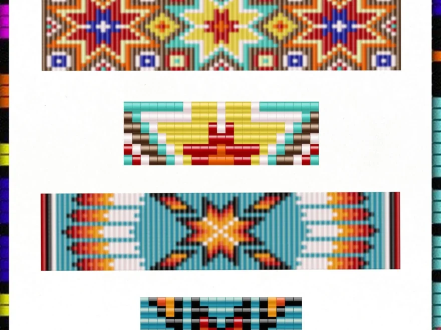 Loom Bead Bracelet Pattern Lakota Star PDF File Set Patterns