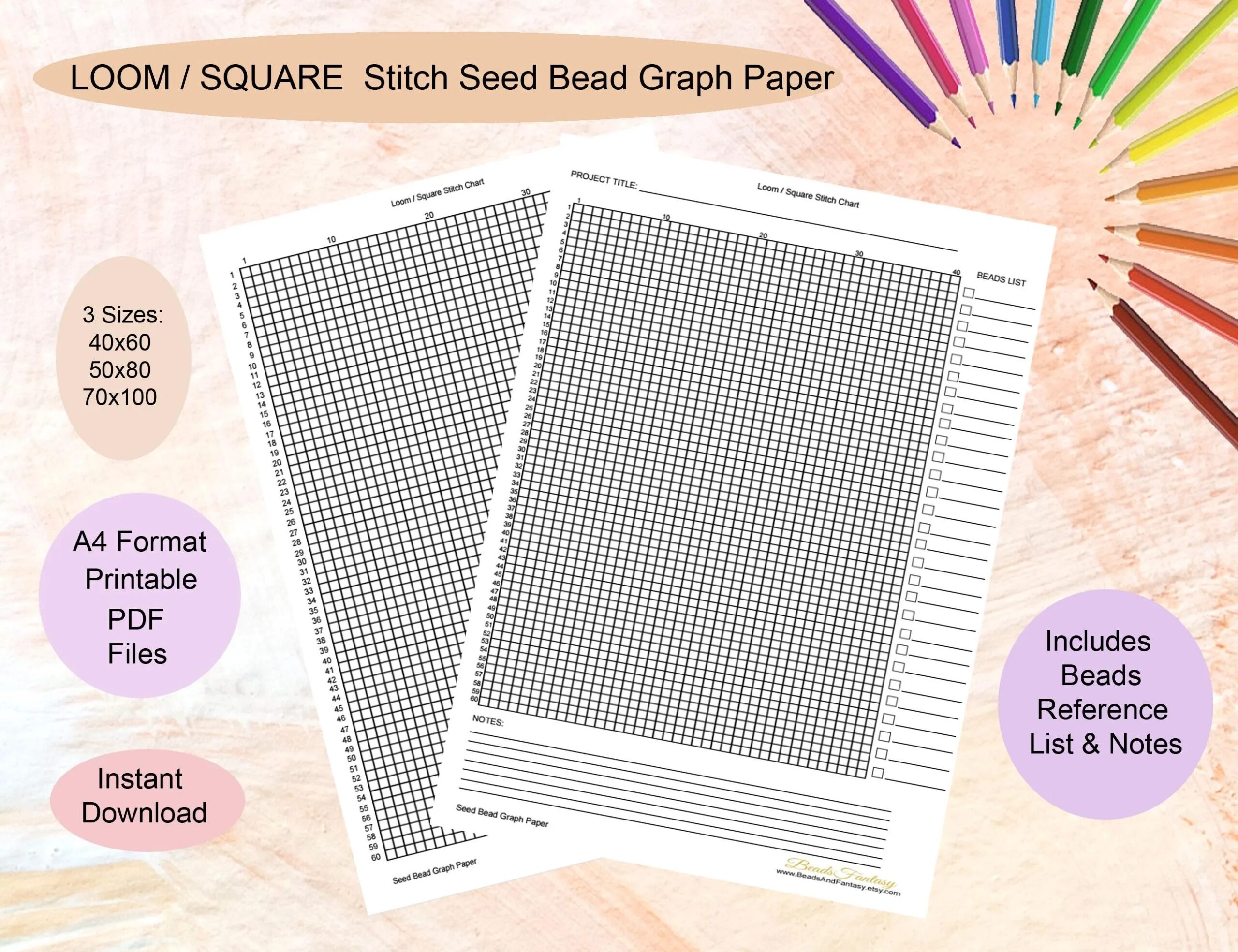 Bead Loom Graph Paper