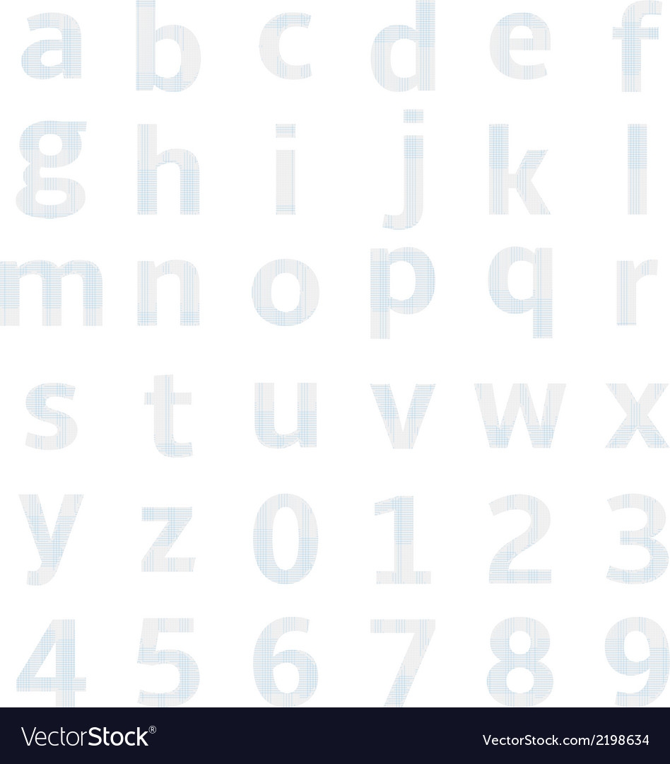 Lowercase Alphabet Graph Paper Royalty Free Vector Image Lowercase Alphabet Graph Paper Royalty Free Vector Image