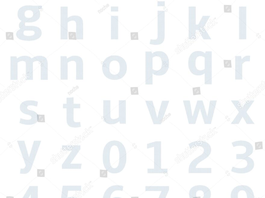 Lowercase Alphabet Graph Paper Stock Illustration 194542847 Shutterstock