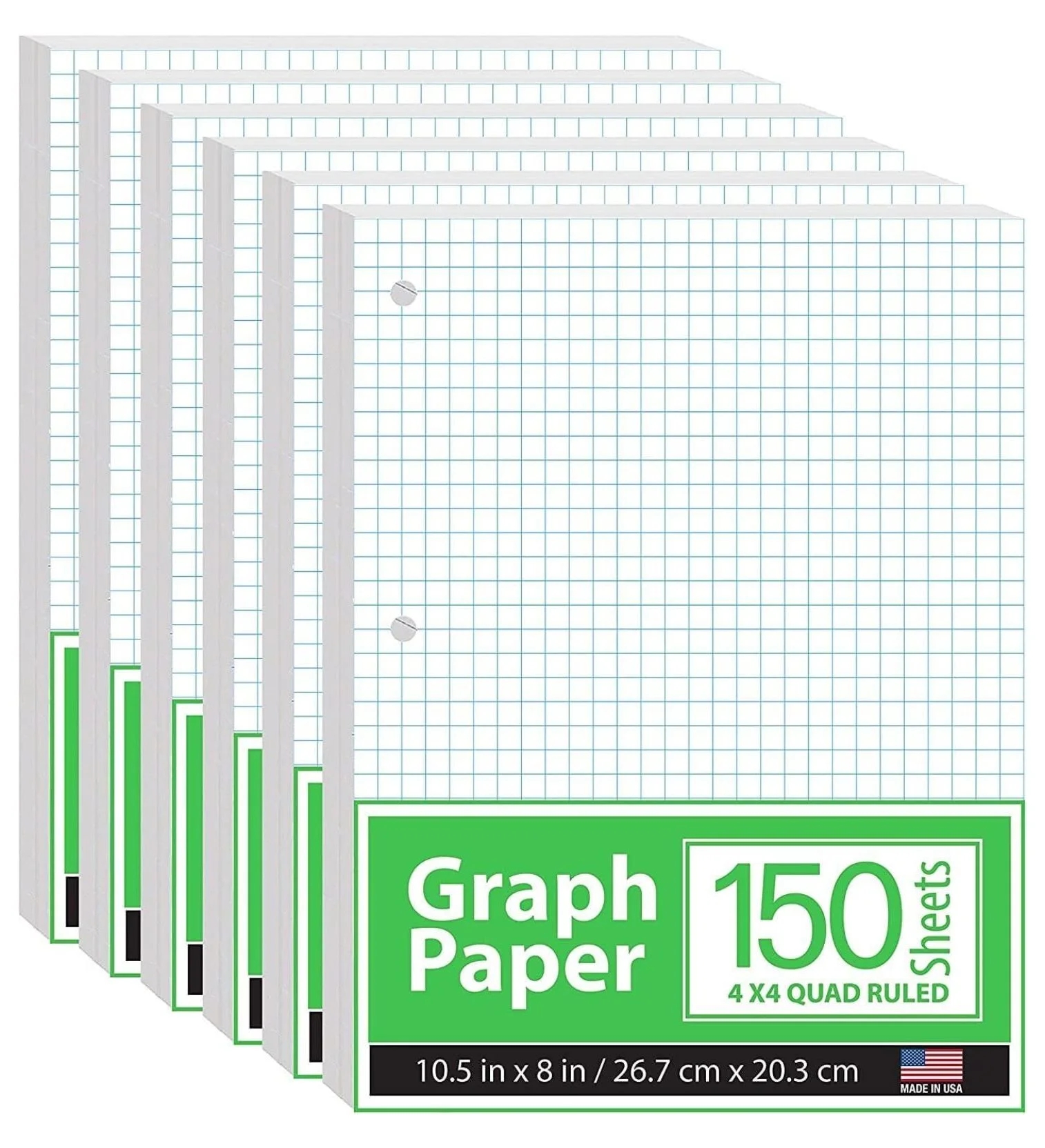 Mead Graph Paper Tablet 3 Hole 8 5 X 11 Quadrille 4 Sq in 20 Sheets Pad 12 Pads Pack Walmart