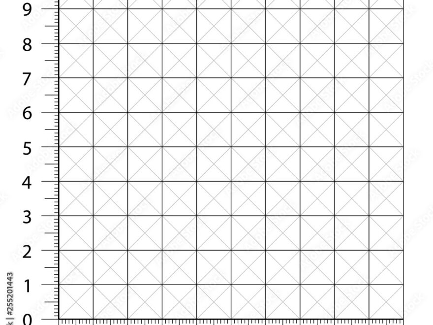 Measured Grid Graph Plotting Grid Corner Ruler With Sets Of Measurement Numbers Isolated On The White Background Vector Graph Paper Template Background Stock vektor Adobe Stock