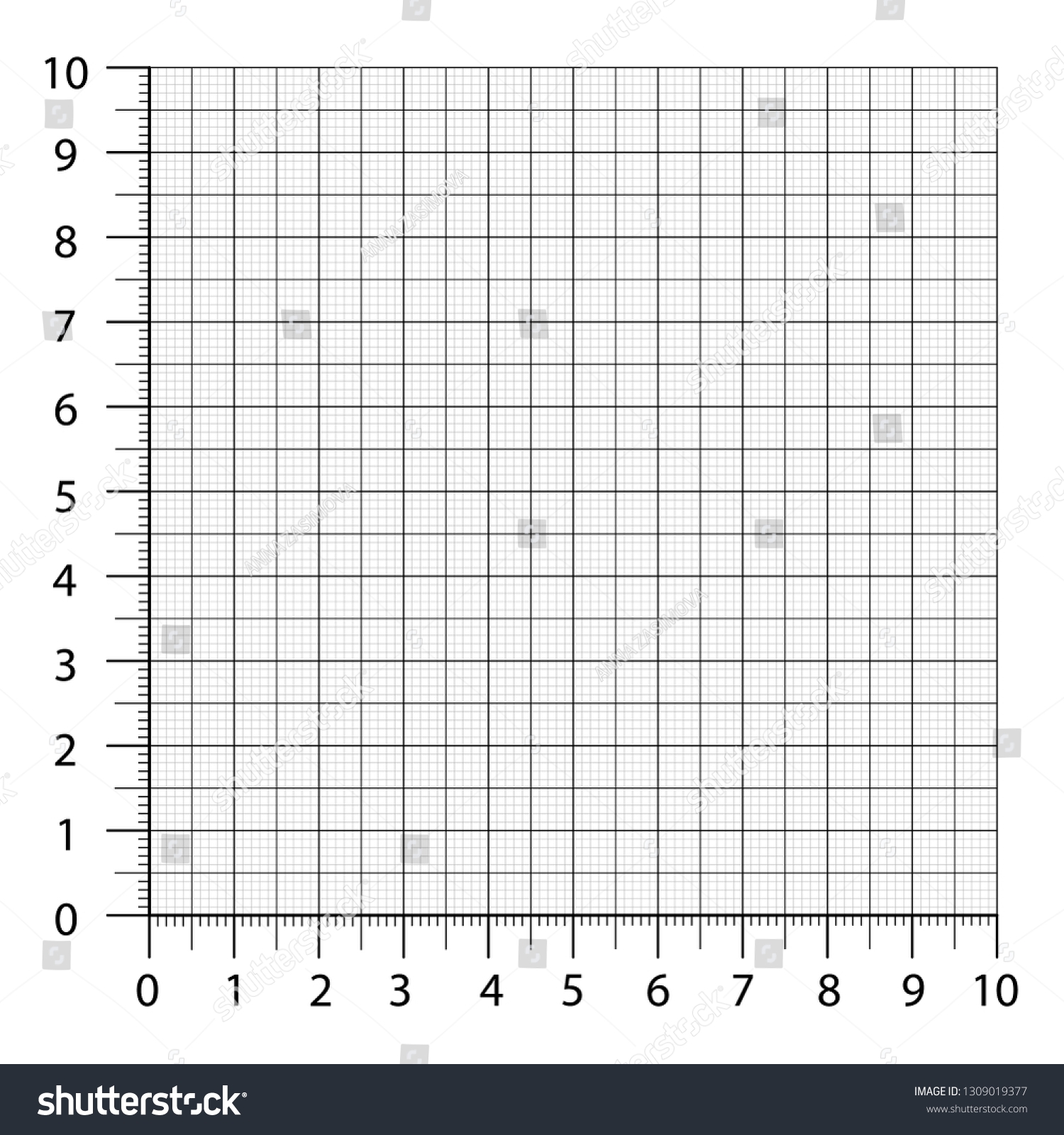 Numbered Graph Paper Template
