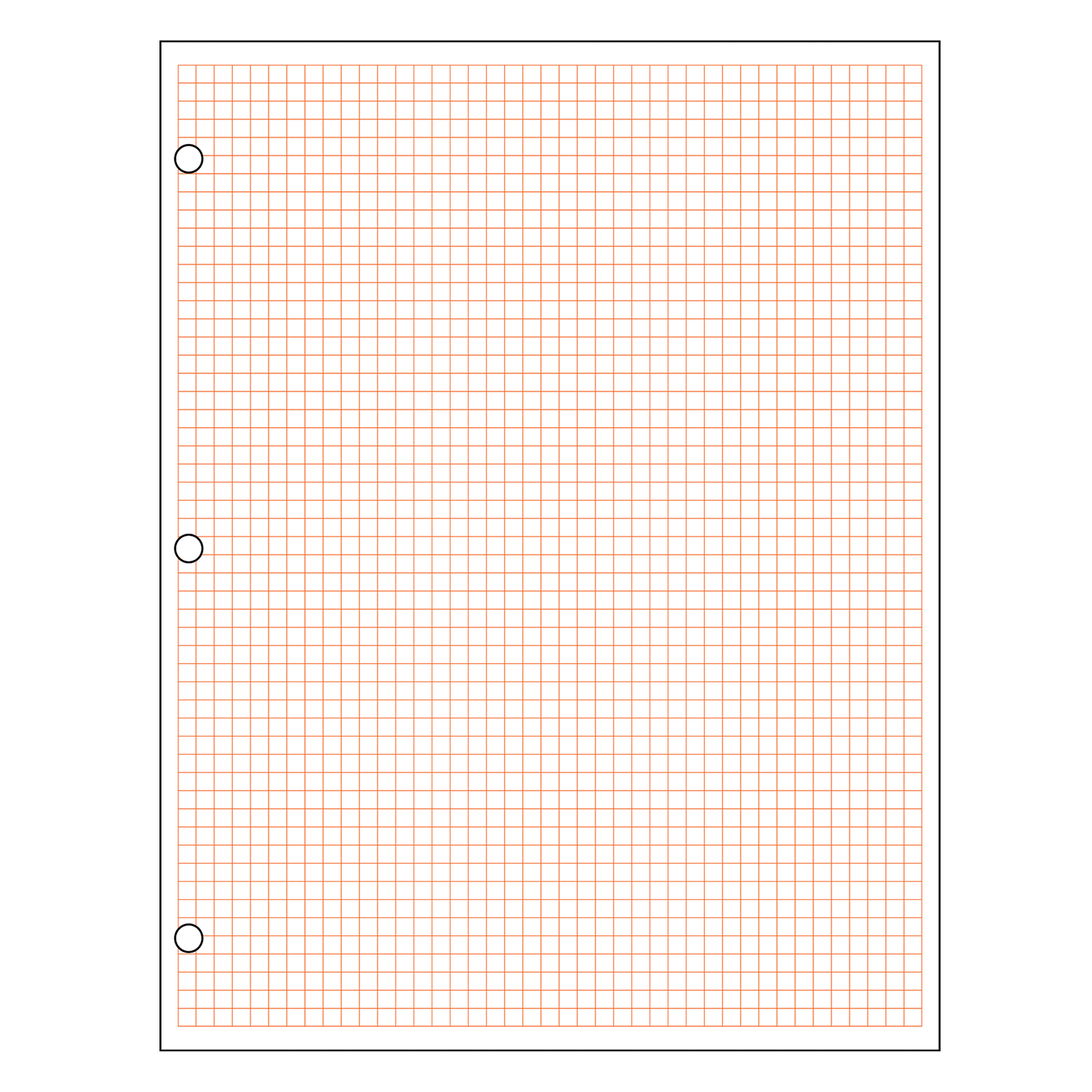 Metric Graph Paper 1 2 Cm Squares Double Sided Red Lined 500 Sheet Ream Three Hole Punched Walmart