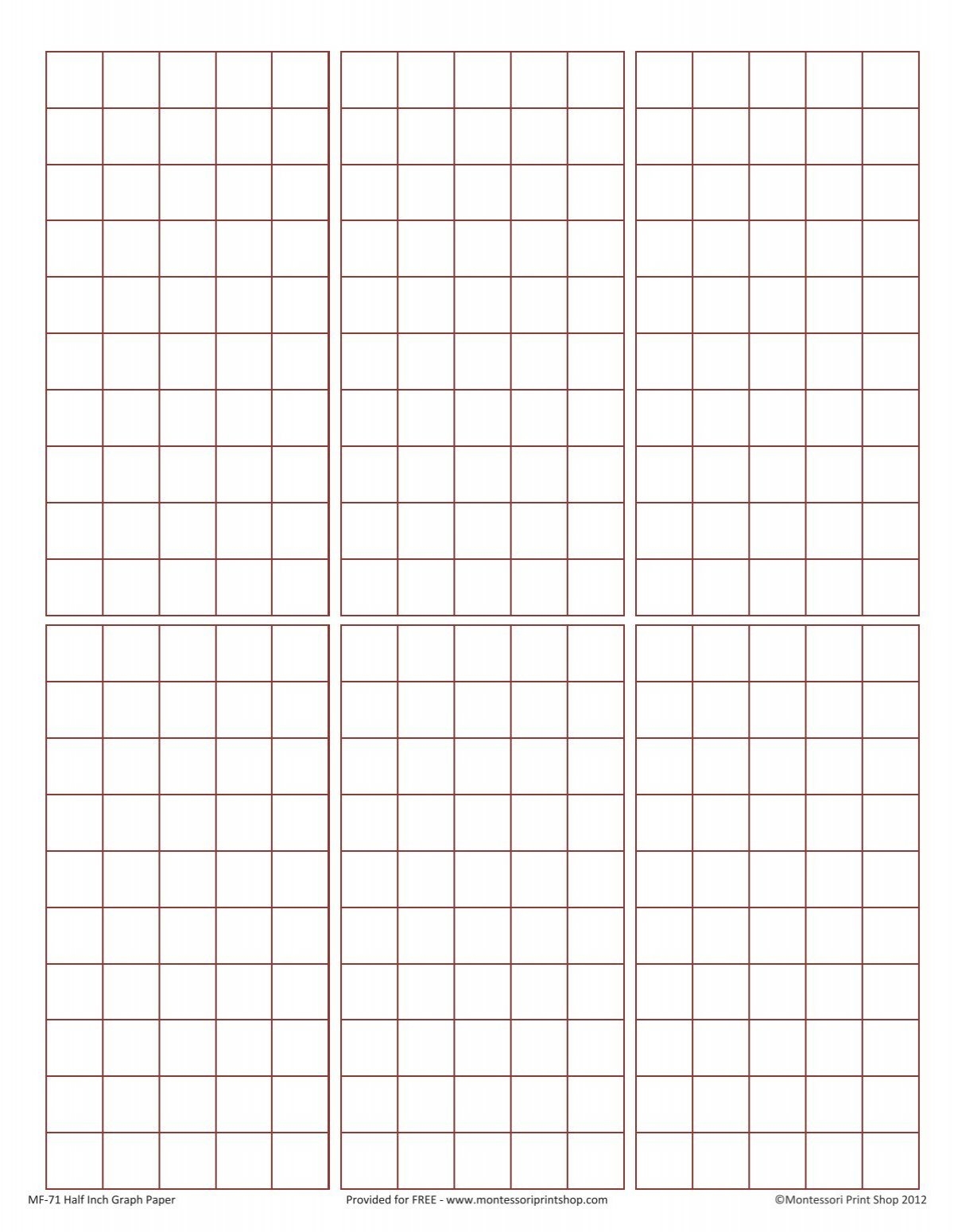 Print Half Inch Graph Paper