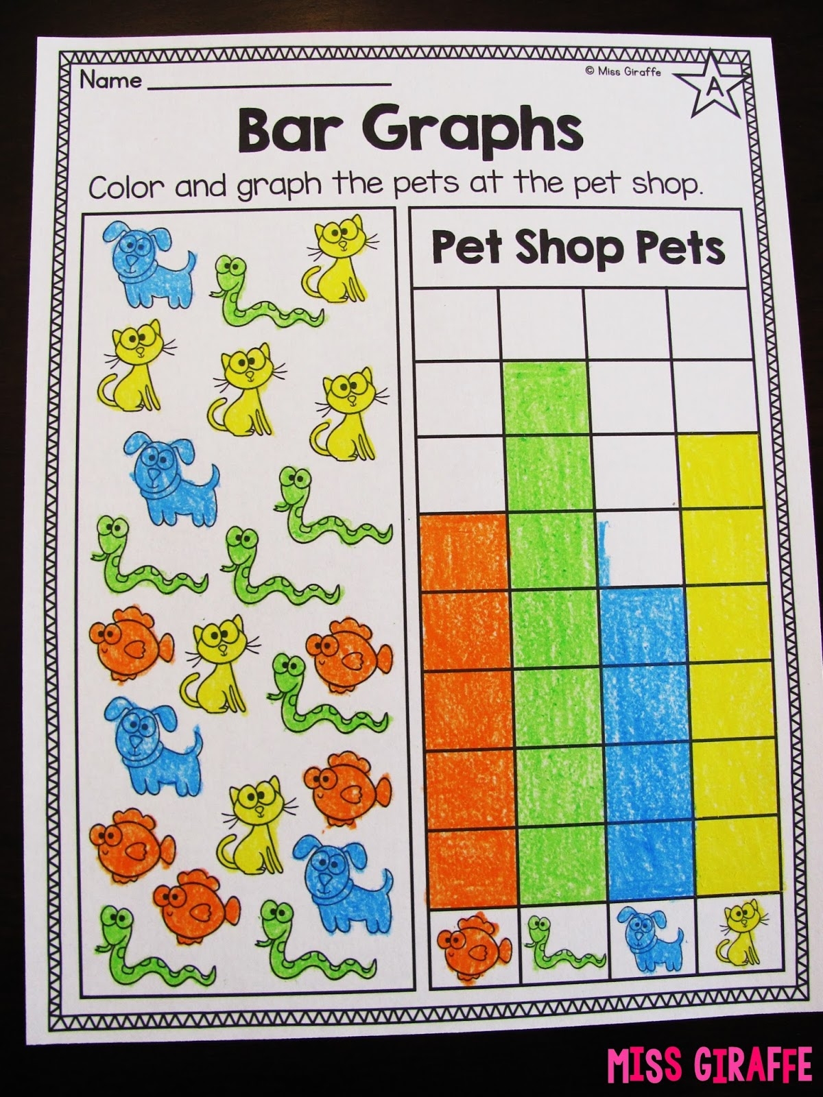 Miss Giraffe s Class Graphing And Data Analysis In First Grade