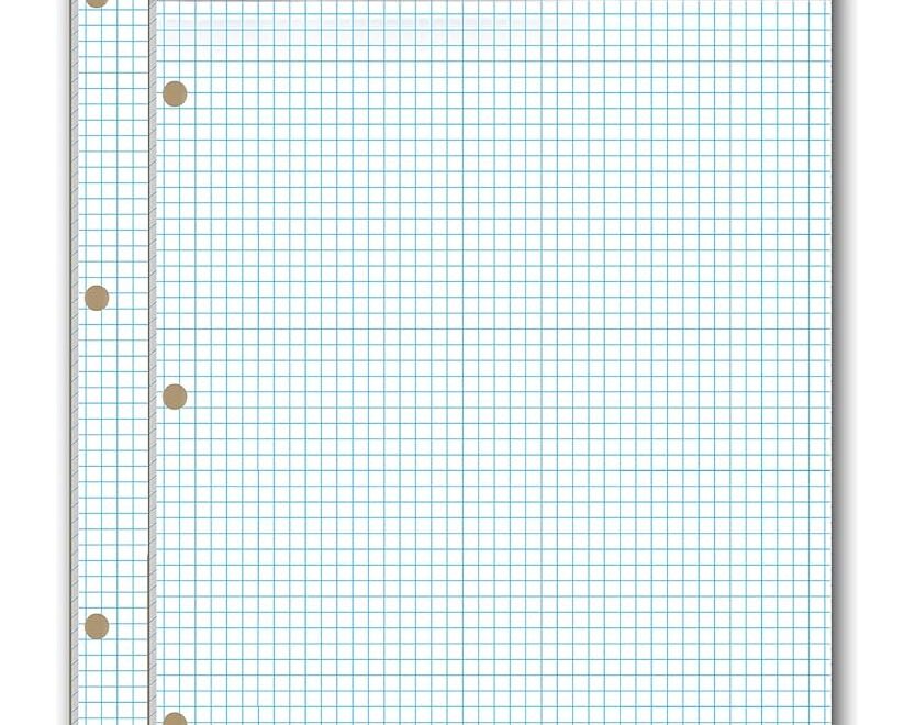 Mr Pen Graph Paper 2 Pack Of 55 Sheets 8 5 x11 4x4 4 Squares Per Inch 3 Hole Punched Graphing Paper Grid Paper Pad Math Graph Paper Pad Drafting Paper Computation Pads Square Paper