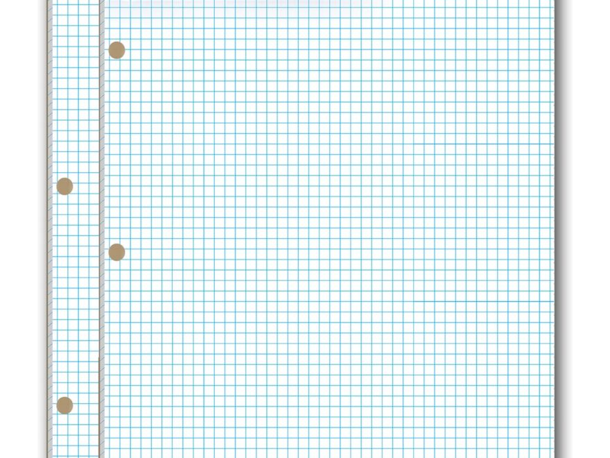 Mr Pen Graph Paper 2 Pack Of 55 Sheets 8 5 x11 4x4 4 Squares Per Inch 3 Hole Punched Graphing Paper Grid Paper Pad Math Graph Paper Pad Drafting Paper Computation Pads Square Paper