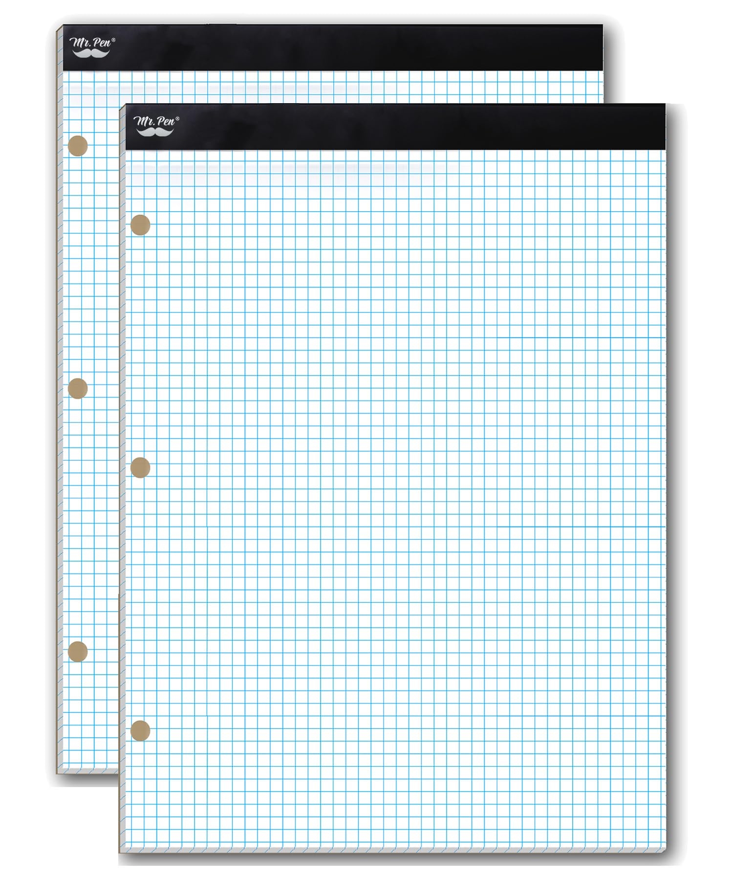 Mr Pen Graph Paper 2 Pack Of 55 Sheets 8 5 x11 4x4 4 Squares Per Inch 3 Hole Punched Graphing Paper Grid Paper Pad Math Graph Paper Pad Drafting Paper Computation Pads Square Paper 