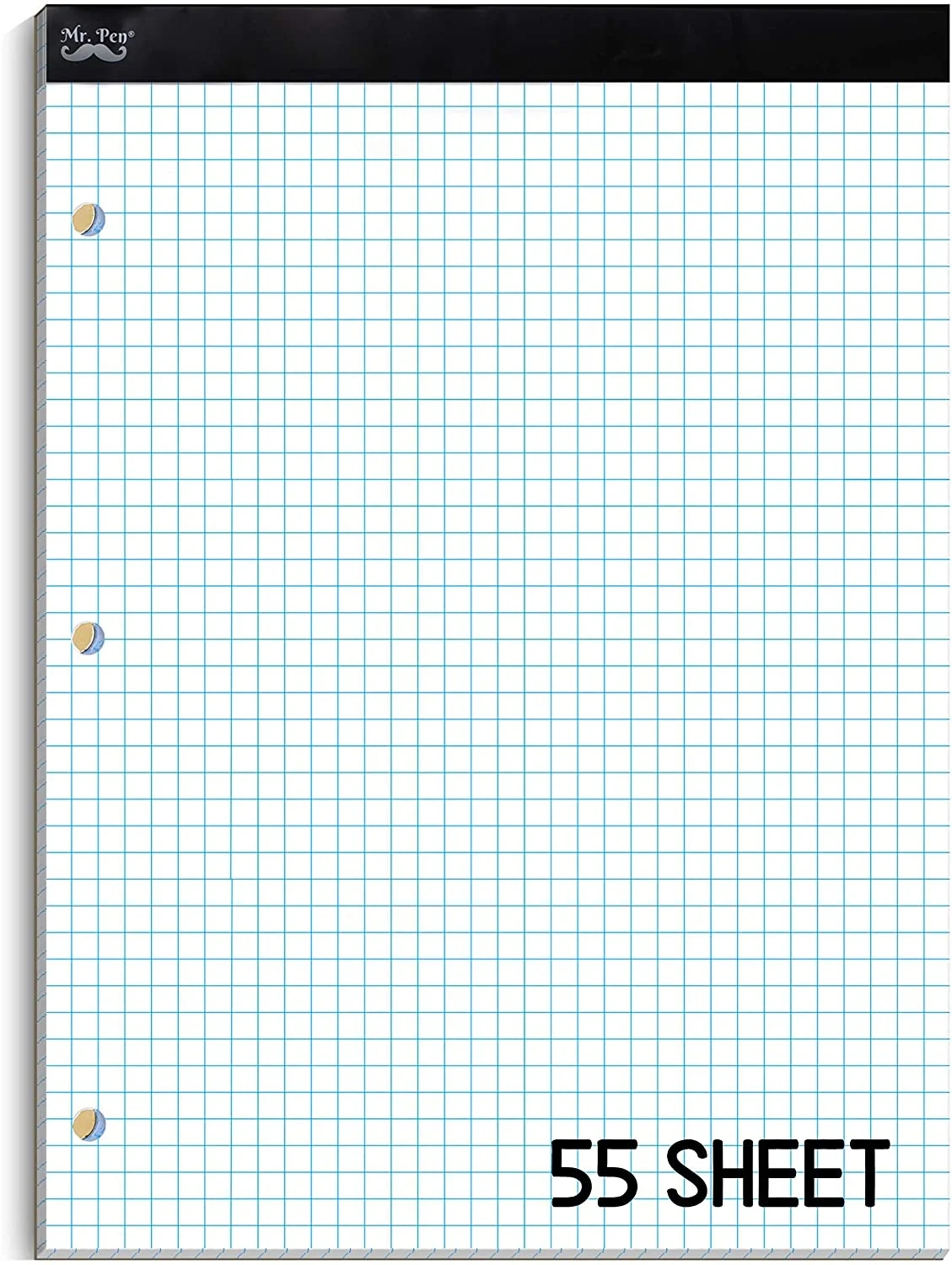 Mr Pen Graph Paper Pad 4x4 4 Squares inch 8 5 x11 55 Sheets 3 Hole Punched School Writing Supplies Walmart