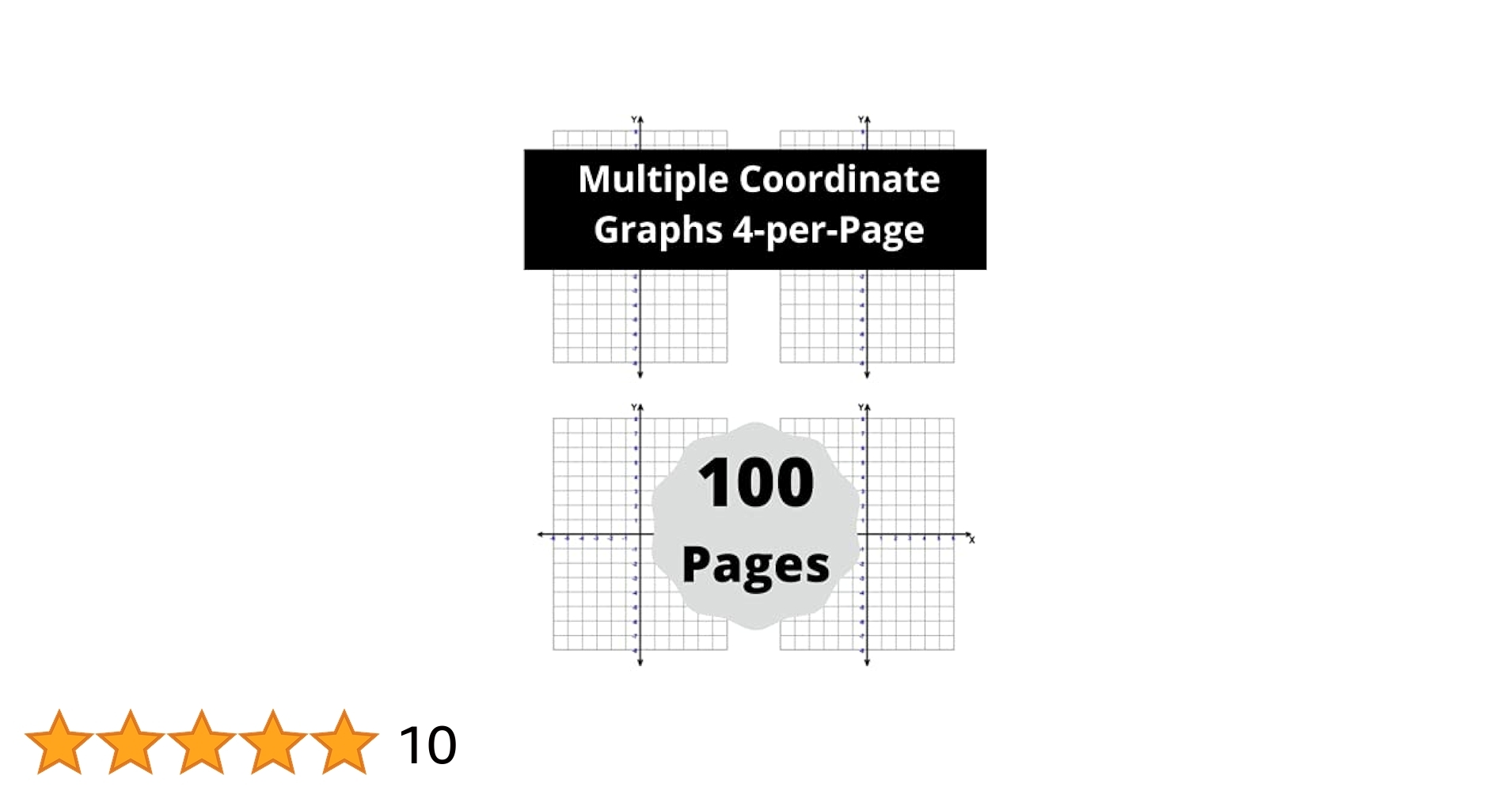 Multiple Coordinate Graphs 4 per Page 100 Graph Paper With XY Axis Four On A Page 1 4 Inch Squares Grid With Scales 6 X 8 Unit Quadrants Brown Emma 9798519768016 Amazon Books