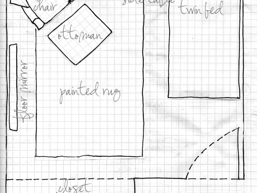 My 3 Monsters 31 Days To A Brand New Room Day 2 Space Planning