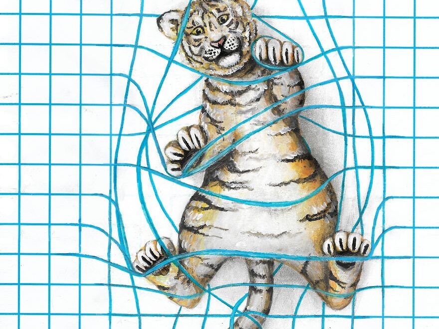 My 8 Animal Drawings On Lined Dotted And Graph Paper Are Made To Look Like They Are Playing On The Page Bored Panda