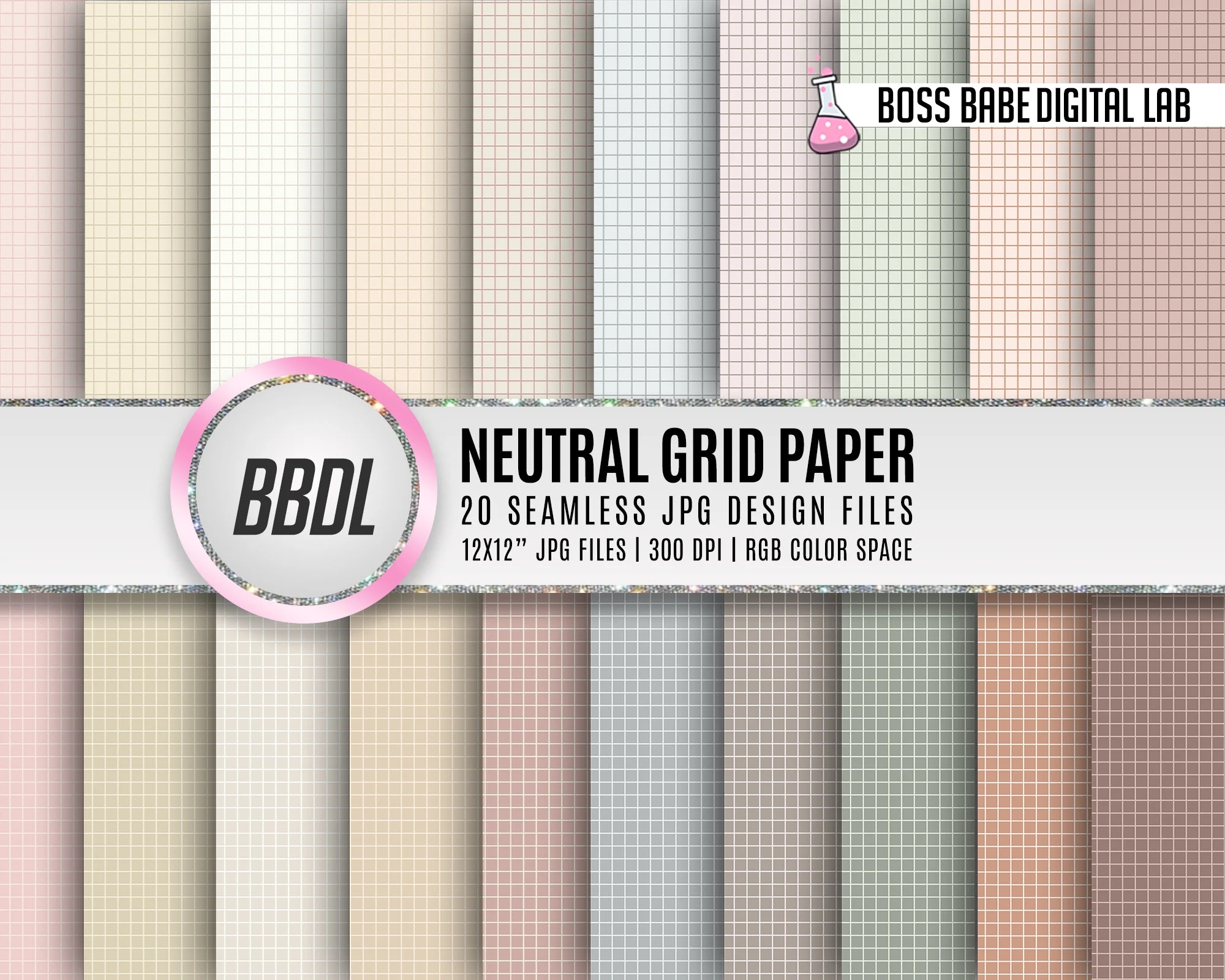 Neutral Digital Graph Paper Notebook Paper 12x12 Seamless Grid Seamless Grid Paper Seamless Textures Lined Paper Grid Paper Etsy