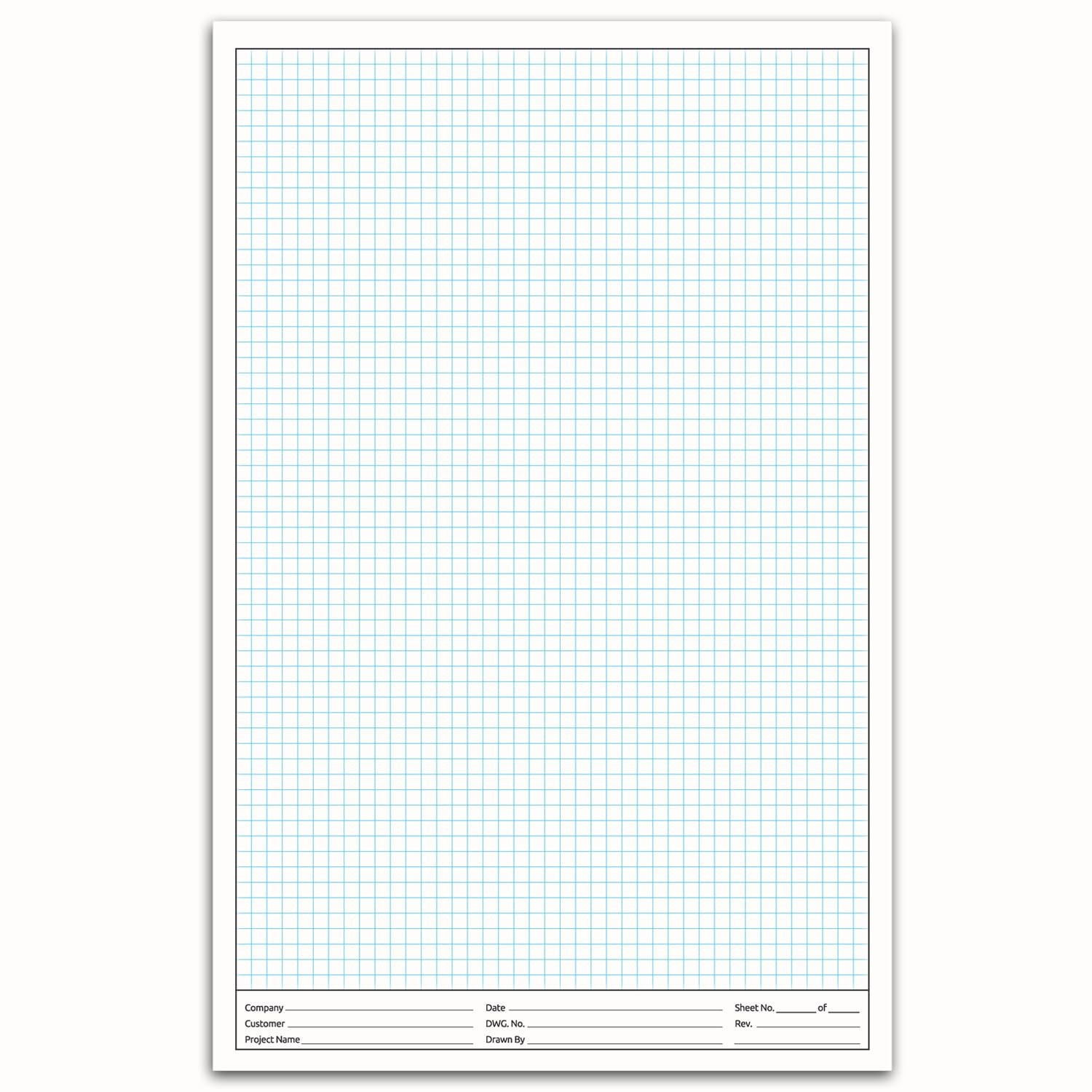 NextDayLabels 11x17 Graph Paper Pad For Blueprint Drawings Drafting Engineering And Planning With Header For Documentation Quadrille Grid Paper Pads With Blue Lines High Brightness 50 Sheets Per Pad 1 Pad 