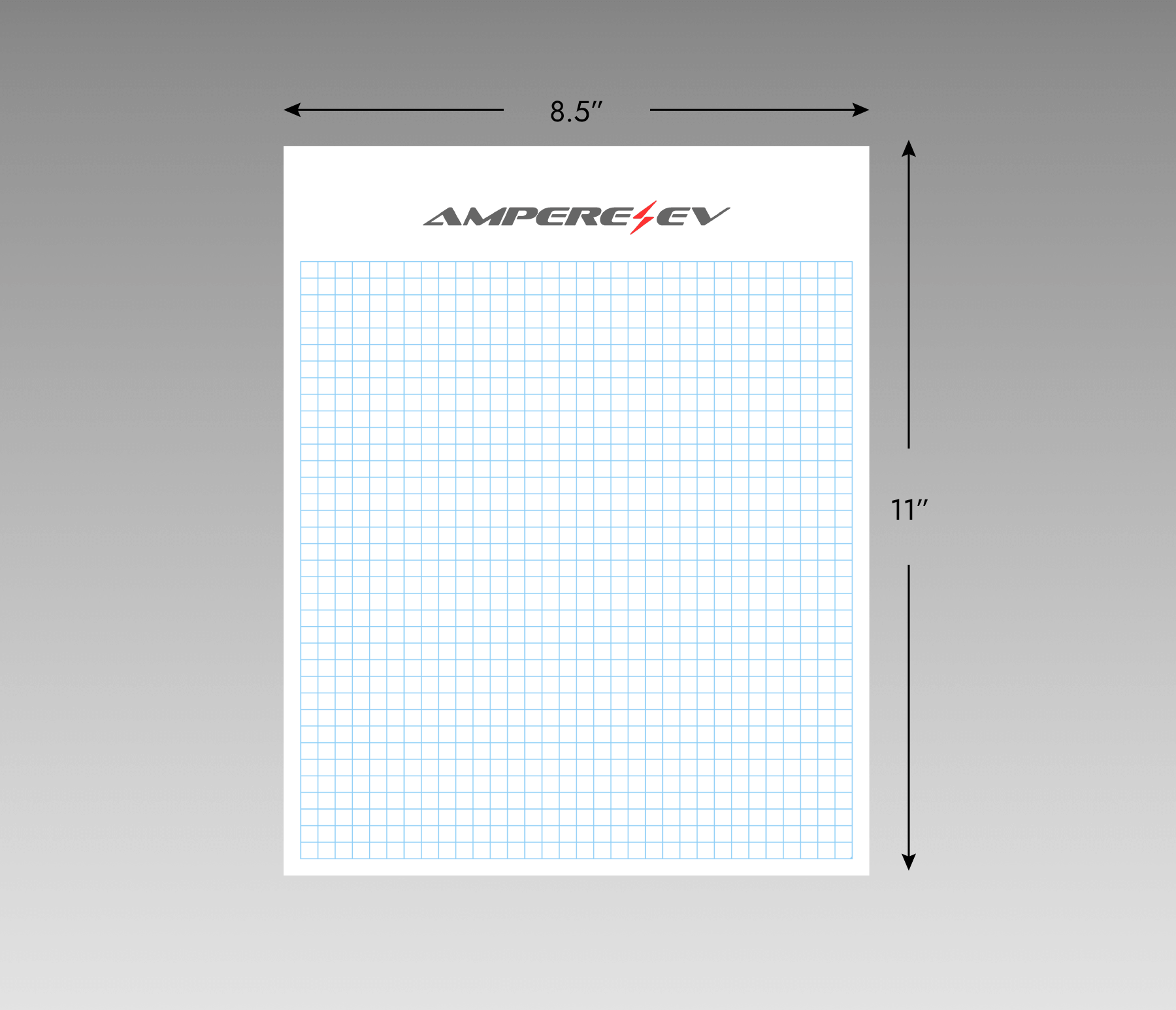 Non Repro Blue Graph Pads 8 5 X 11 PrintPPS 